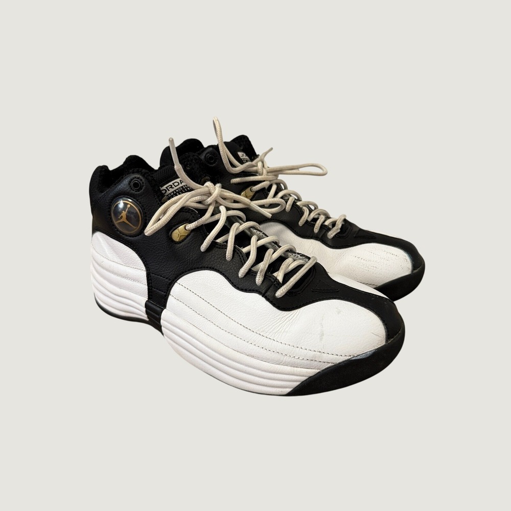 Jordan Jumpman Pro Black White Gold Basketball Shoes CZ9171-101 Mens 8